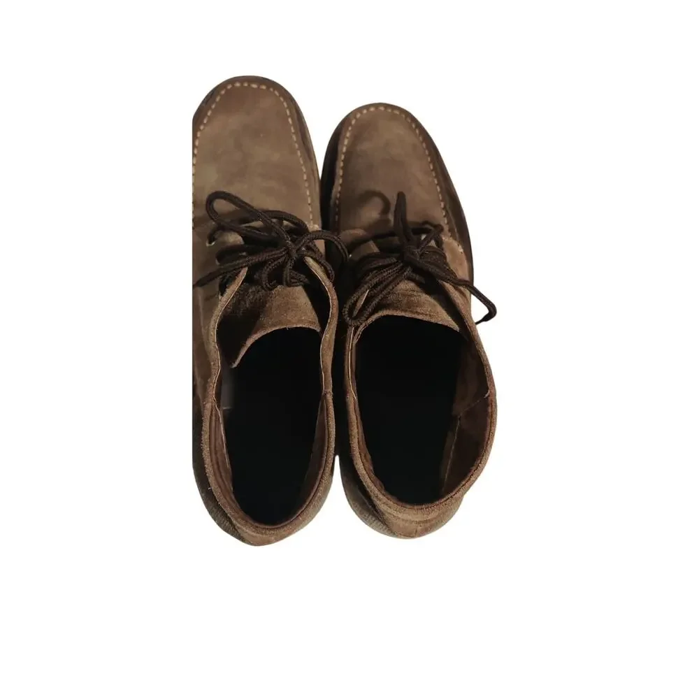 GRAY Saks Fifth Avenue Brown Suede Chukka Boots Size 10M Outdoors Old Money